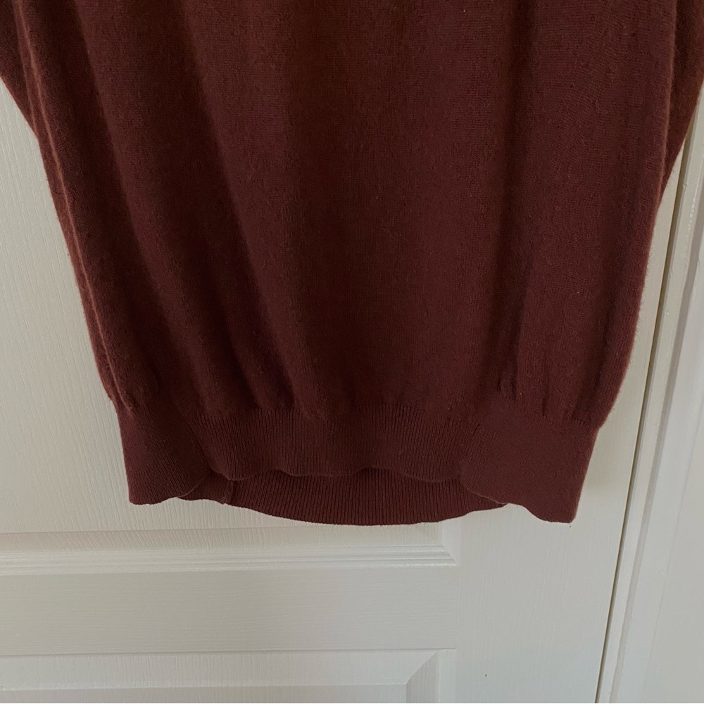 NWOT Comptoir Des Cotonniers Brown Cashmere Crew Neck Sleeveless Sweater Size 2 - Picture 4 of 7